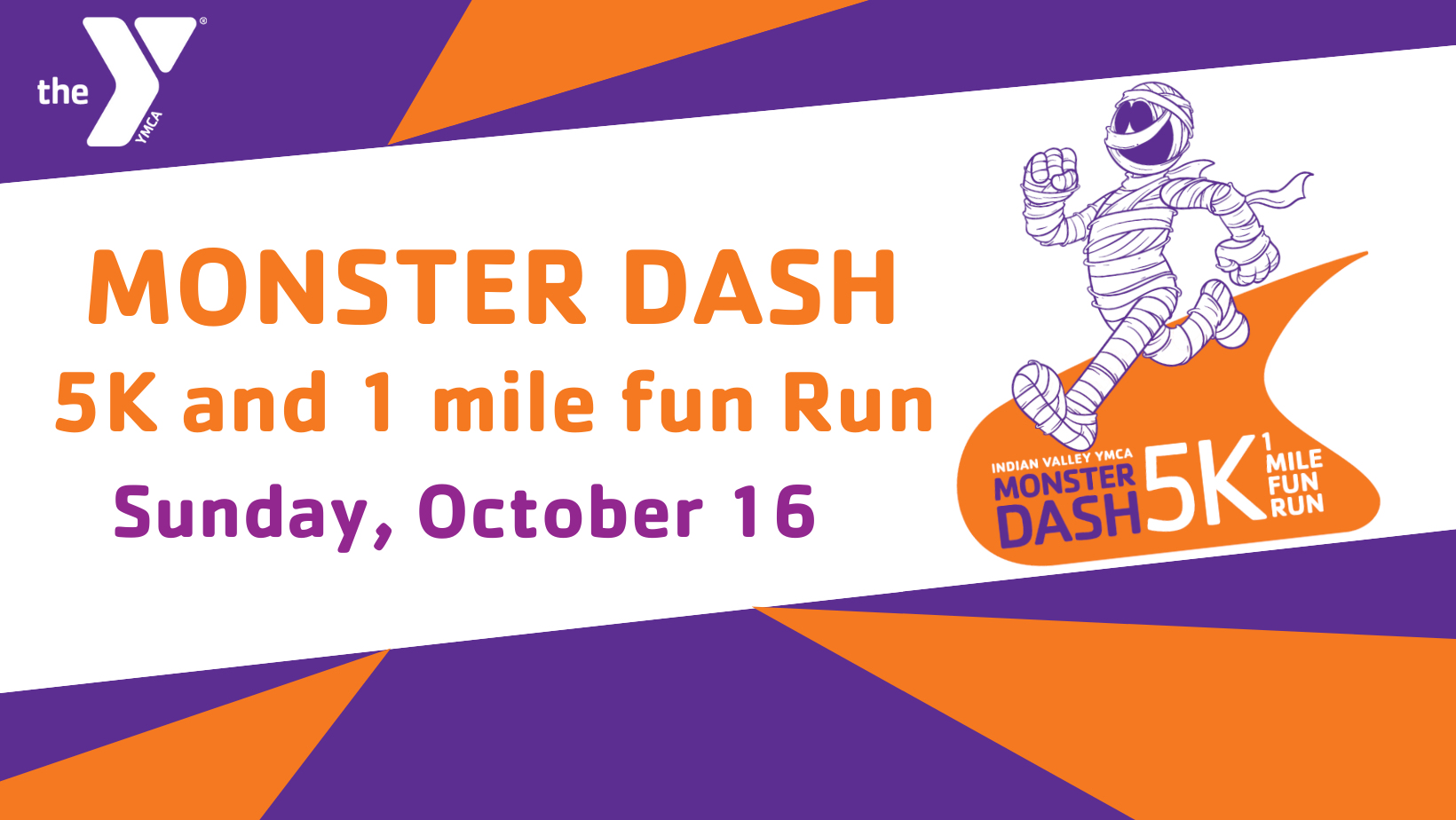 Monster Dash 5K and 1 mile fun run North Penn YMCA